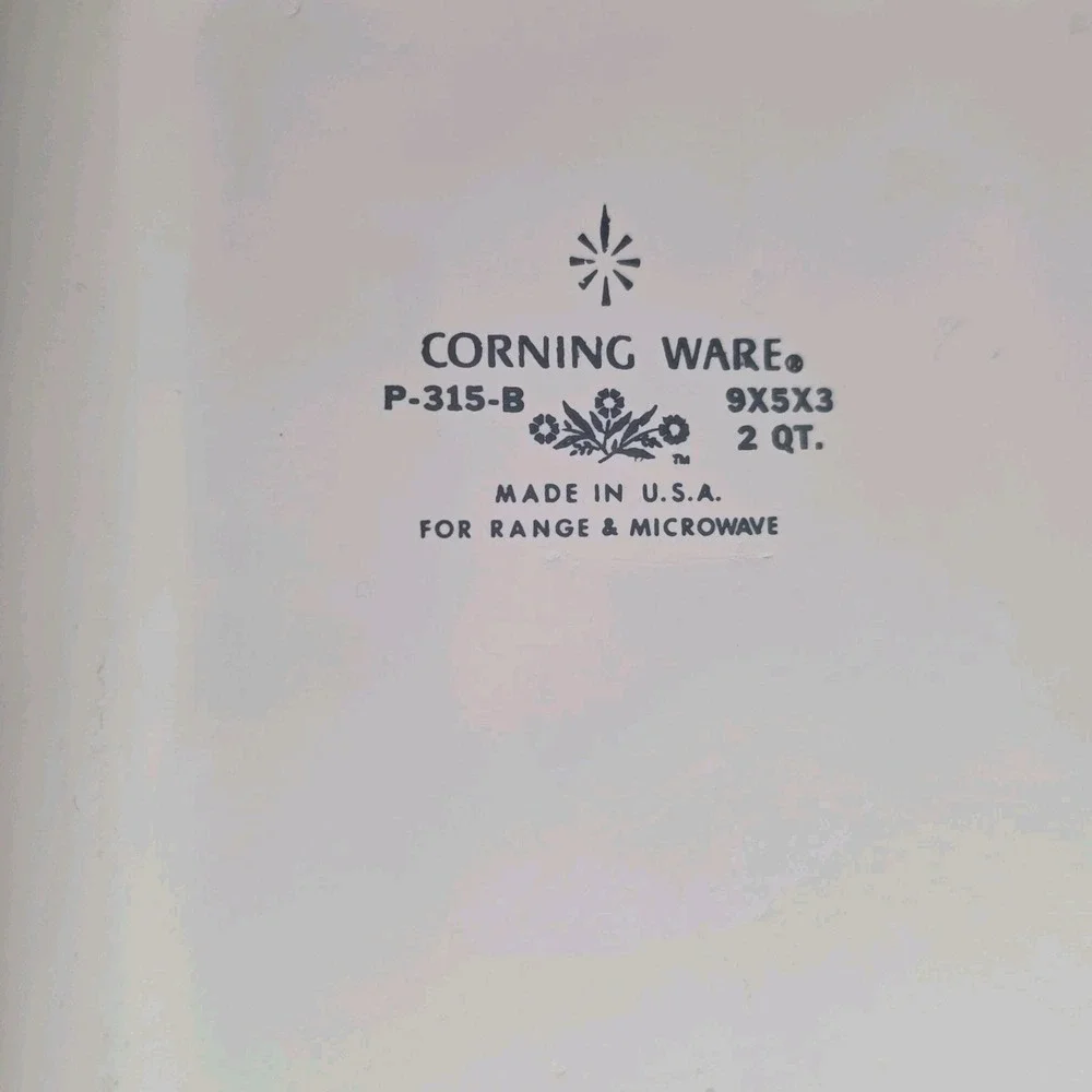 VINTAGE Corning Ware Shell Oil Promo Blue Medallion P-315-B 9